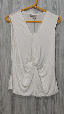 Hobbs   Delora Jersey-Top mit Twist-Front, elfenbeinfarben Größe S. Neu mit Etikett