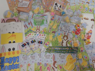 100 mixed EASTER Party Bag Fillers Toys Lucky Dip Prizes EGG