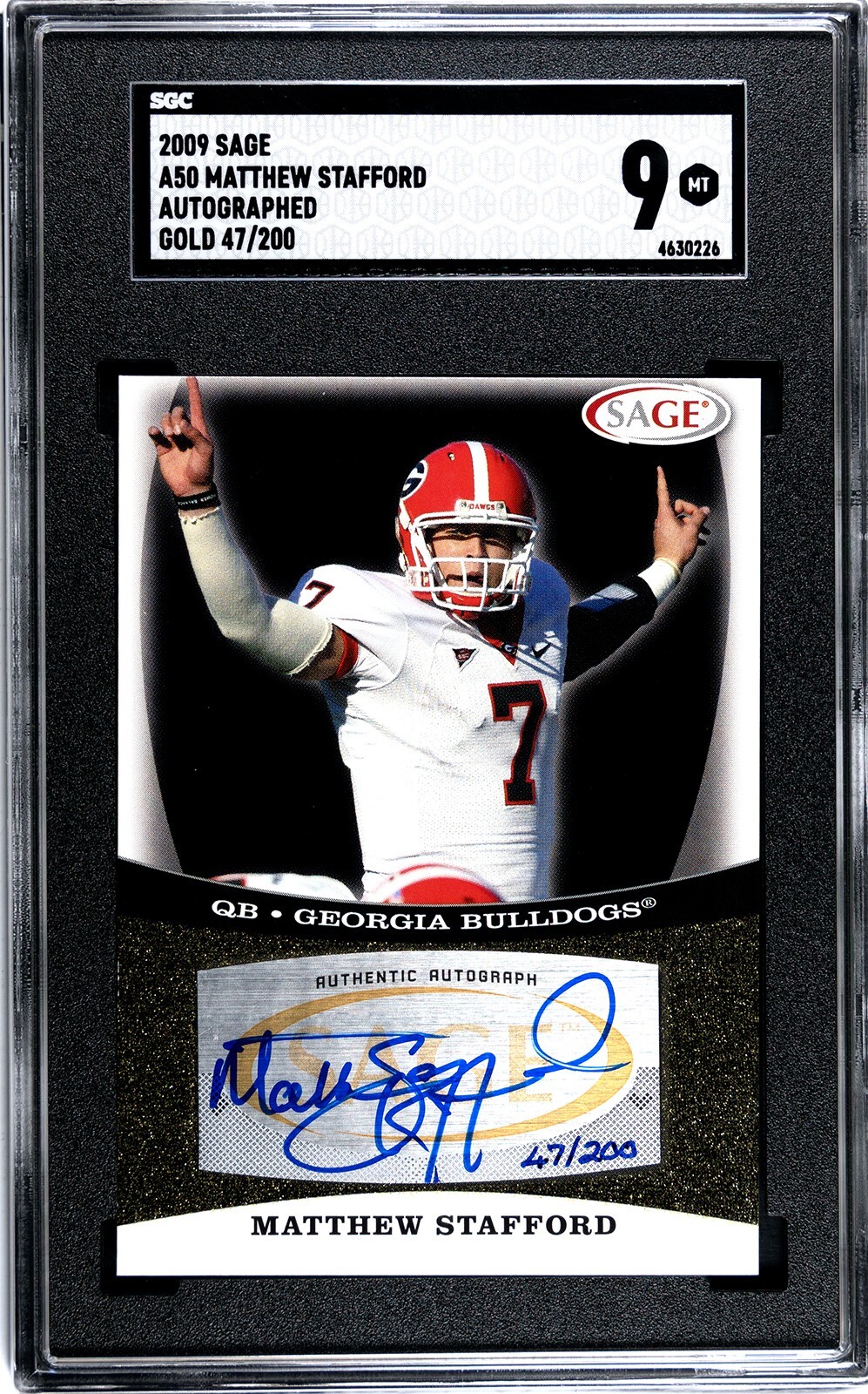 Matthew Stafford SA-GE Autographs #A50 Gold
