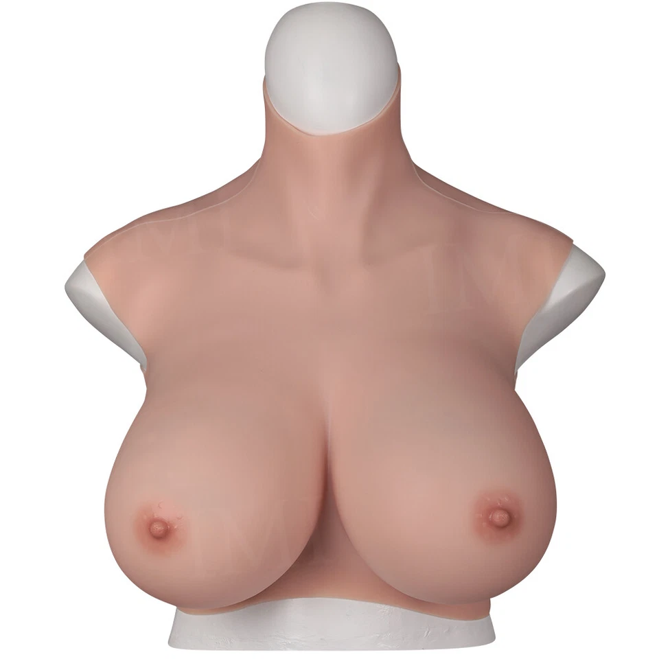 IMI 9th Flocking Silicone Breast Form Boobs B-K Cup Breastplate for Crossdresser - Image 3 of 4