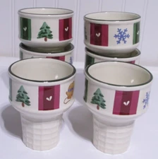 Pfaltzgraff   Snow Bear  Ice Cream Cone Cups   Set of 6