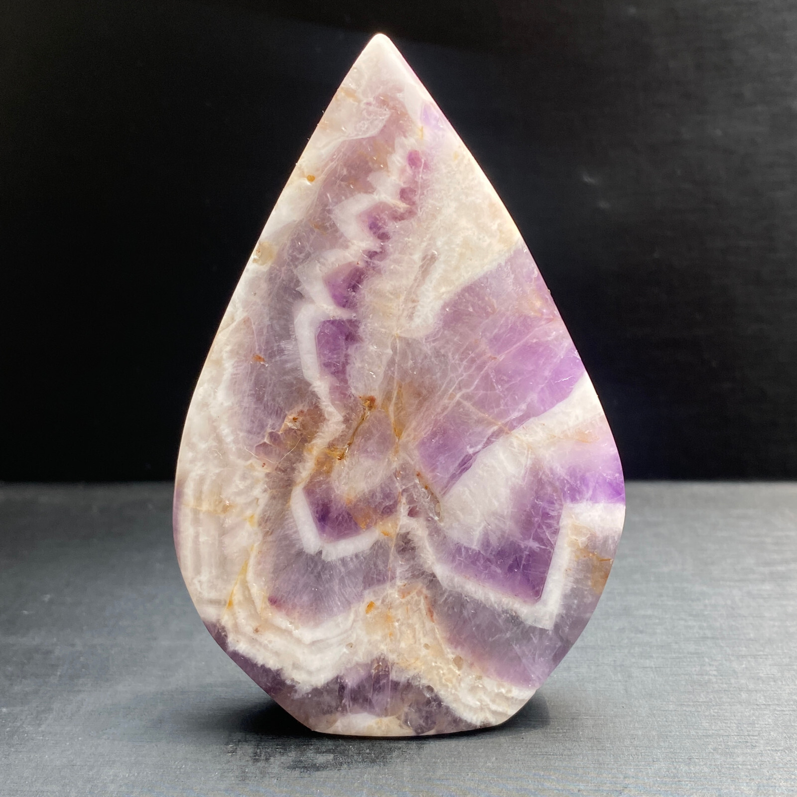 128g Natural Dream Amethyst Water Drop Quartz Crystal for Healing Energy