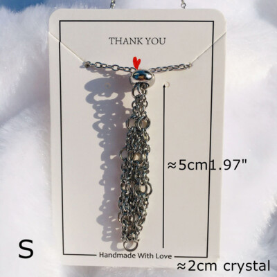 Women Neck Chain Metal Net Stone Crystal Holder Cage Necklace Fashion Jewelry