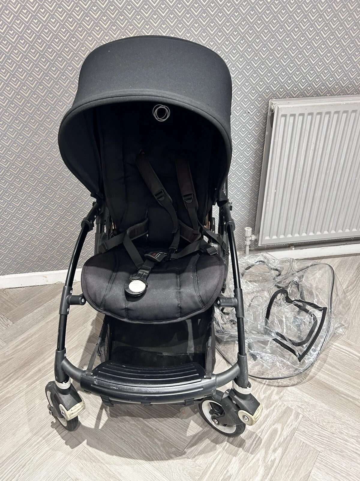 Bugaboo Bee 5 Pram Black Lightweight Pushchair /Stroller NO RAINCOVER/ ORGANISER