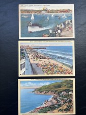 VTG Santa Monica California Postcards: Beach Clubs Coast Yacht Harbor 1930s-40s