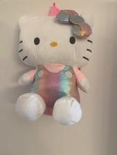 Sanrio Hello Kitty Cute Iridescent Bow 12" Stuffed Plush Backpack BRAND NEW