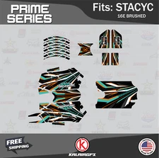 Graphics Kit for STACYC 16E Brushed Electric Bike Prime-teal