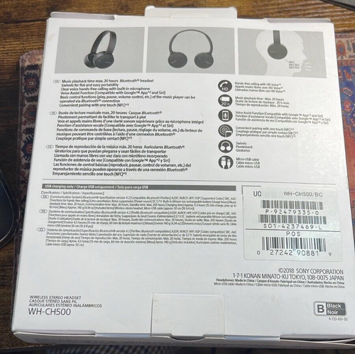 Sony WH-CH500 Wireless Stereo Headset Black. Used but in a very good condition. - Picture 3 of 8