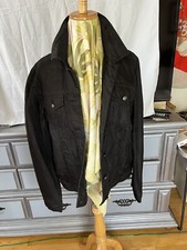 Chanel Jacket ! Black See Through Cover Coat Size 44 Cotton Silk