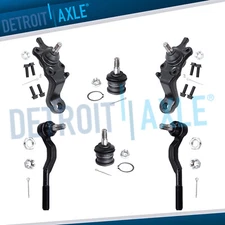 Front Upper Lower Ball Joint Outer Tie Rod End Links for 1995-2004 Toyota Tacoma