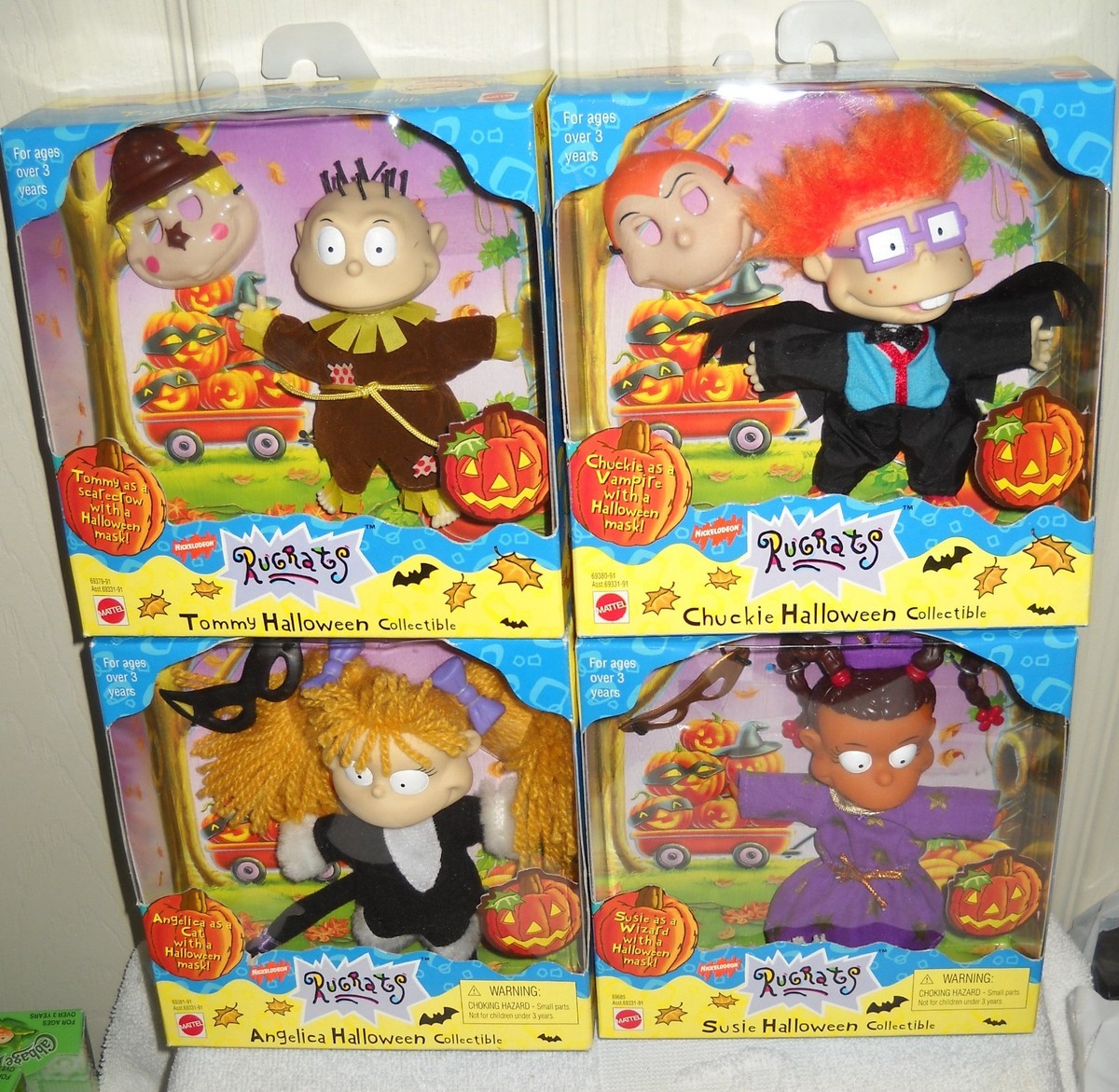10173 RARE NRFB Vintage Mattel Nickelodeon Set of 4 Rugrats