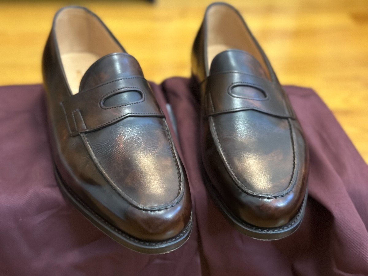 John Lobb Lopez Loafer Dark Brown Museum Calf Size 6E UK (7 John Lobb Lopez Loafer Dark Brown Museum Calf Size 6E UK (7