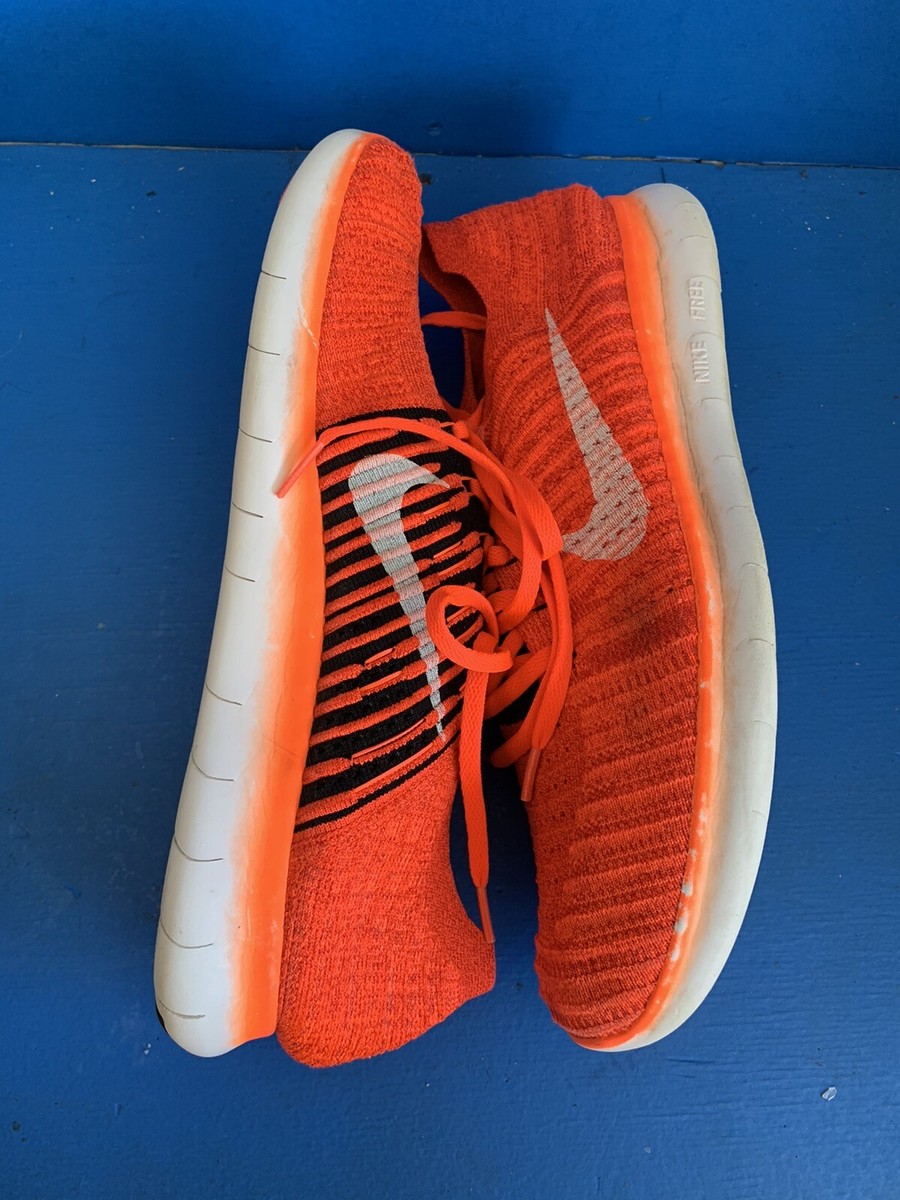Nike Free RN Flyknit Running Shoes Sneakers Men\'s Size 10 Orange 831069-600 $_12.JPG?set_id=880000500F main image 3