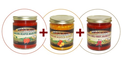 Carolina Reaper + Scotch Bonnet + Ghost Pepper Paste / Mash. Delicious!!! - 第 1/9 張圖片