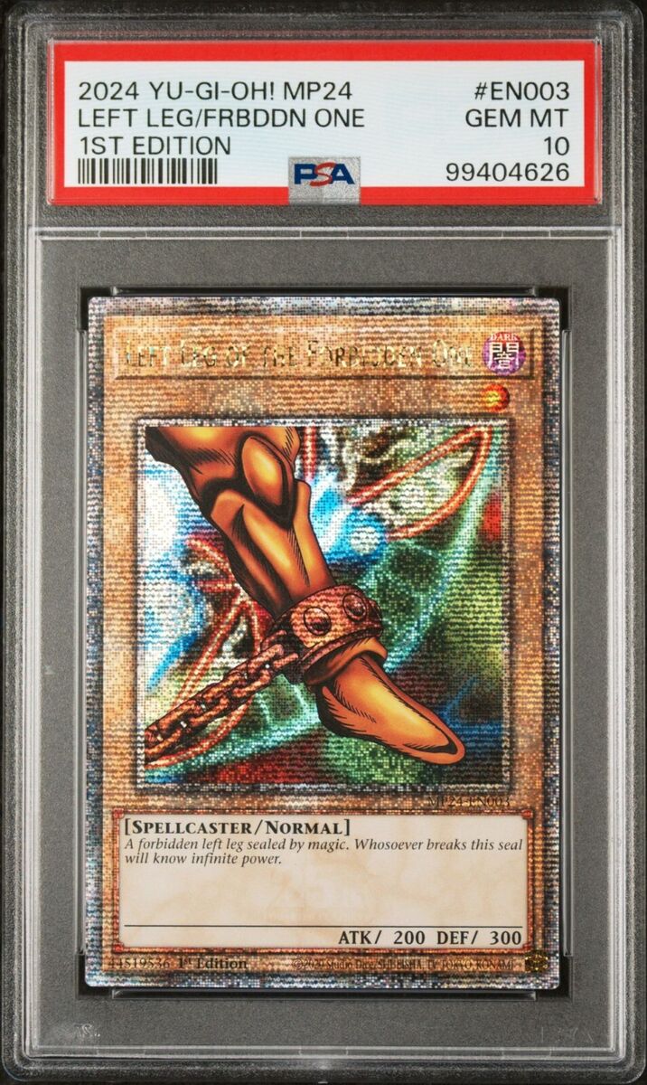 Yugioh PSA 10 LEFT LEG OF THE FORBIDDEN ONE MP24-EN003 25TH Yugioh PSA 10 LEFT LEG OF THE FORBIDDEN ONE MP24-EN003 25TH