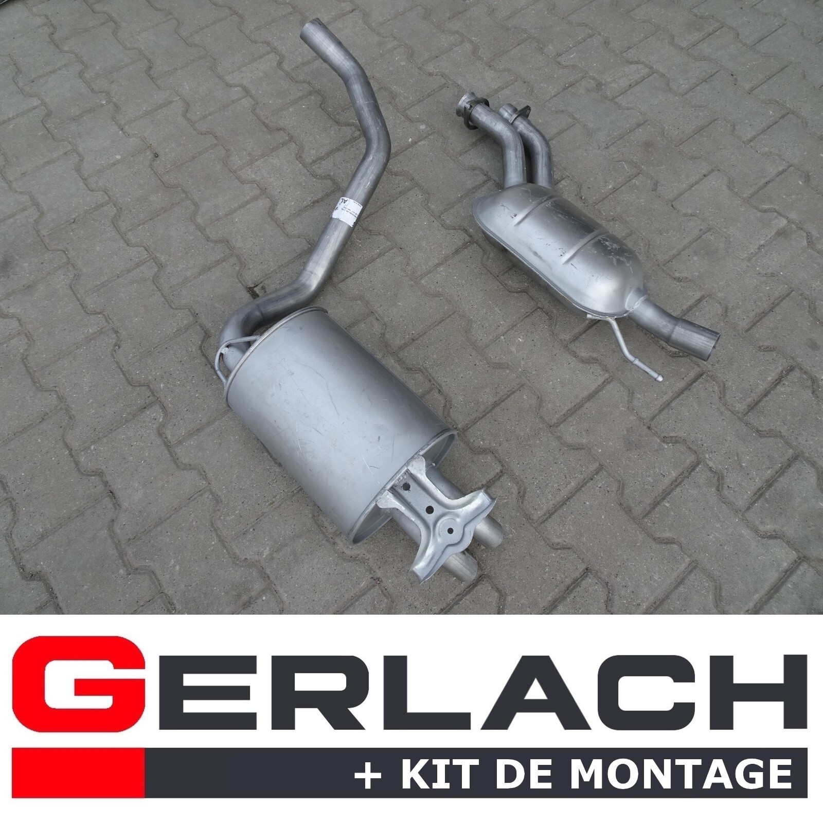 Silencieux echappement F035 durable Mercedes W201 190E acier traite