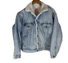 Vintage Levi s Men s Sherpa Denim Jacket Size Medium Made USA