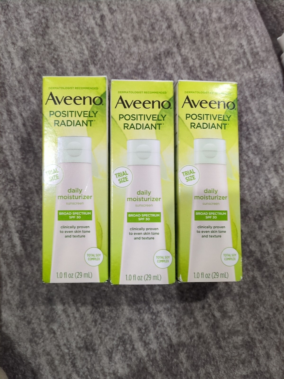 3-Pack Aveeno Positively Radiant SPF 30 Daily Cleanser 1 oz Exp 06/23