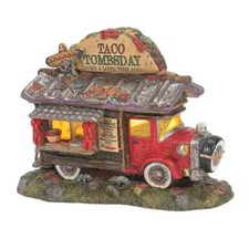 Dept 56 TACO TOMBSDAY TACO TRUCK Halloween Village 6011448 NEW 2023 Snow Village