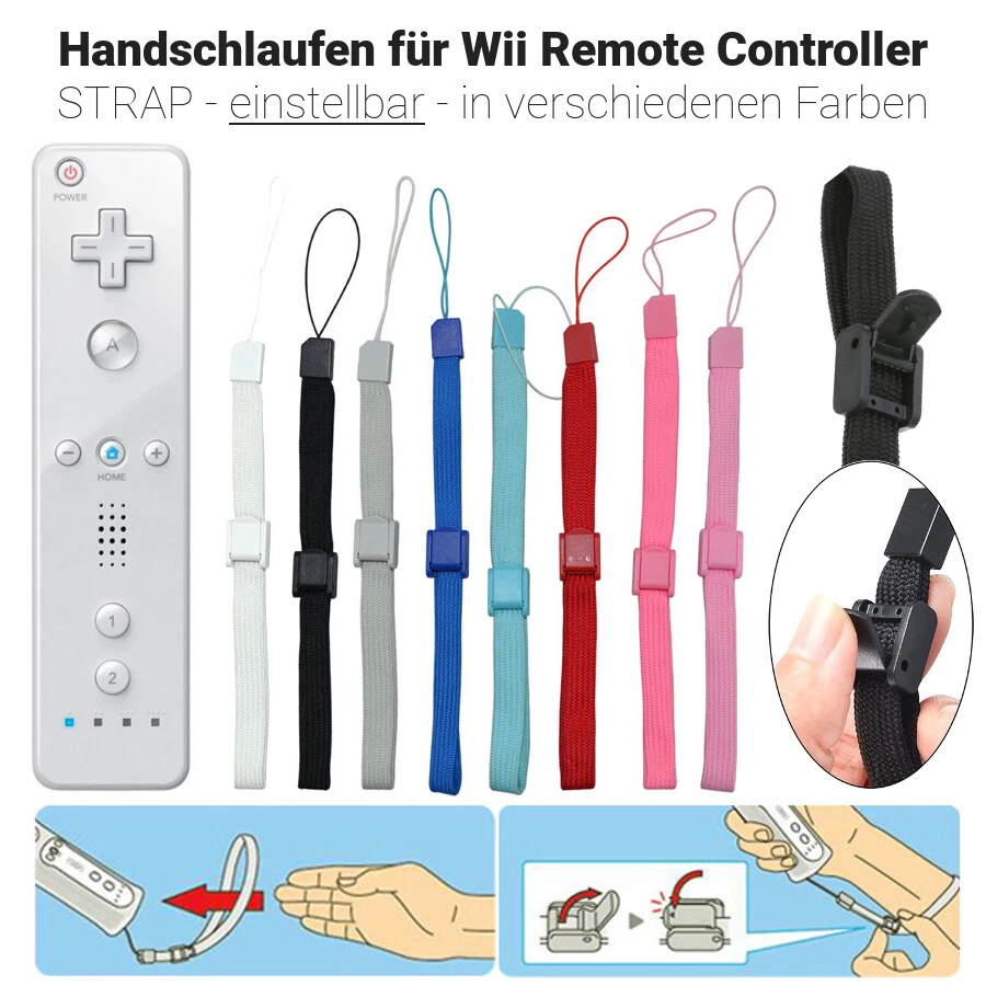 NEU Einstellbare Handschlaufen für Wii Remote Controller Fernbedienung Strap