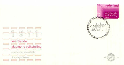 Volkszählung Niederlande FDC 1971 AUSVERKAUF (20436)