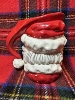 Vintage Napco Winking Santa Christmas Pitcher Made in Japan KDX244