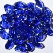 Blueberry (Dark Blue) Iridescent Fire Stones Fire Glass