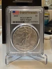 2023 $1 Silver American Eagle First Strike PCGS MS70 - Blue Flag Label