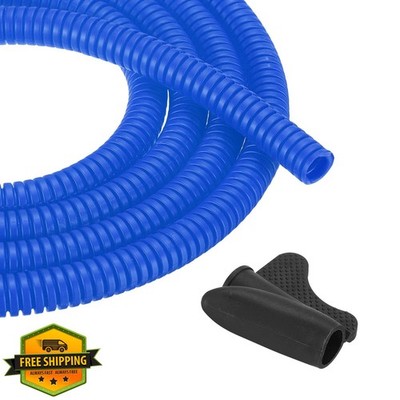 MECCANIXITY 1/4in 100ft Split Wire Loom Blue