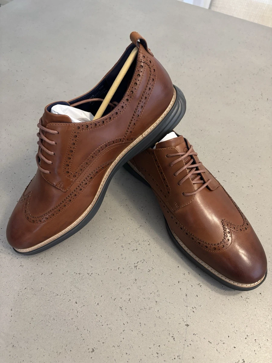 Cole Haan Leather Upper Brown Dress Shoes for Men for sale  display picture 1
