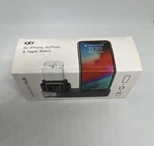 Wireless Charging Stand Dock for Apple iPhone AirPods Apple Watch - Black
