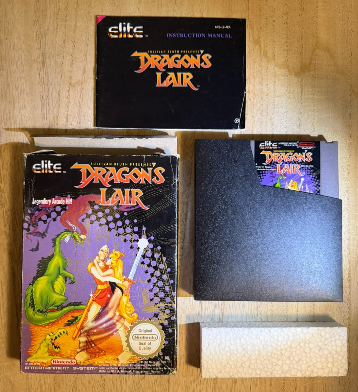 Dragon's Lair Nes Nintendo en boite complet avec notice Originale FRA