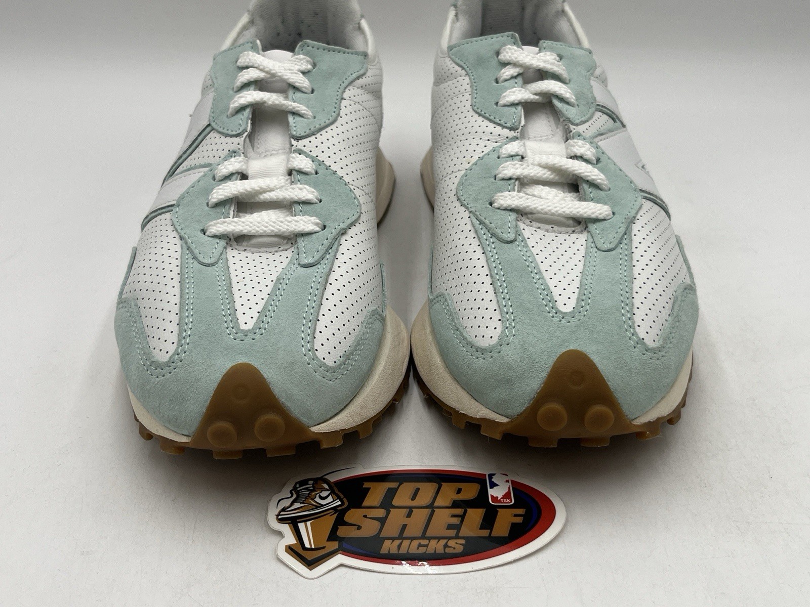 New Balance 327 Primary Pack White Mint 2021 Size 11 Authentic Used Trainer Low image 4