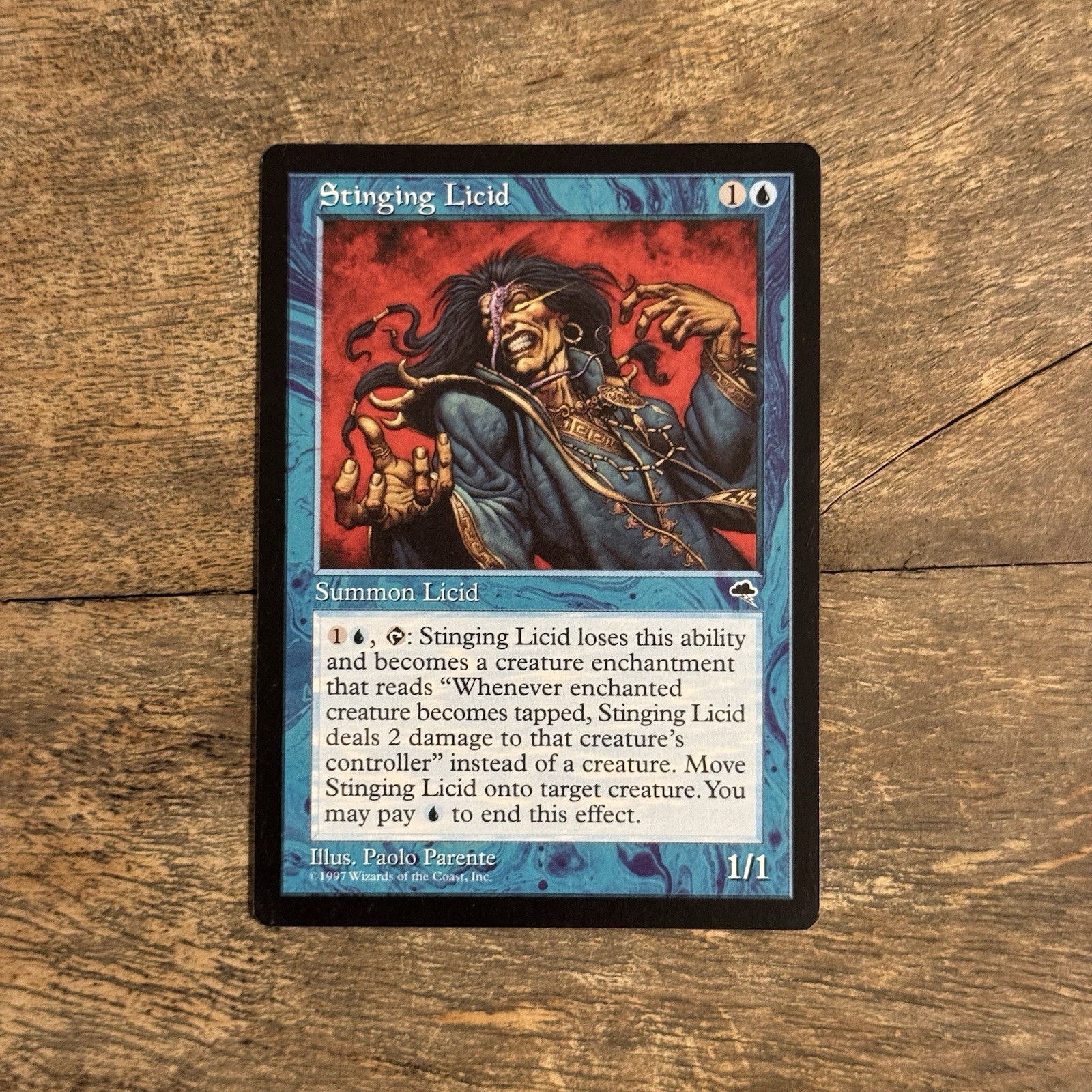 Stinging Licid NM Tempest 1997 Magic the Gathering Card MTG TCG