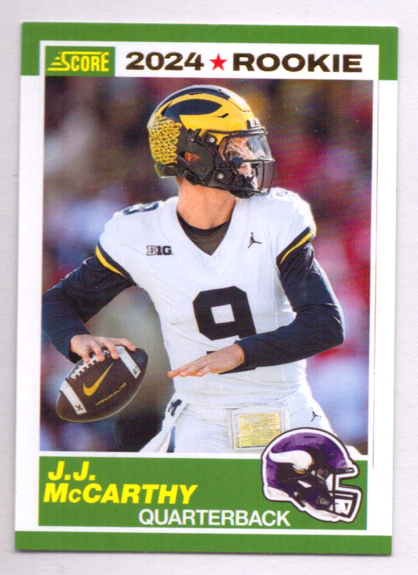 2024 Score - 35th Anniversary Rookie J.J. McCarthy #8 Gold (RC)