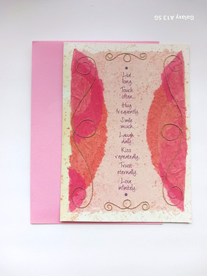 Wedding Card - LIVE LONG- SMILE MUCH-TRUST ETERNALLY- HUG-SMILE-BE HAPPY FOREVER
