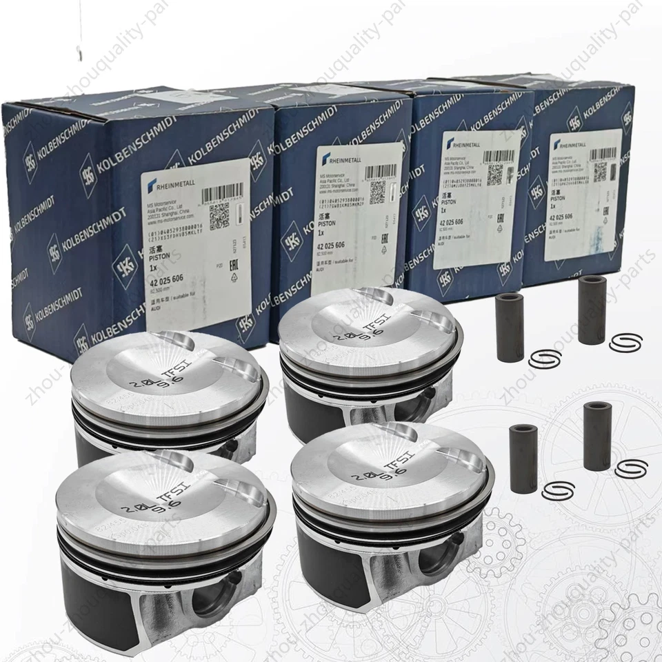 Juego de pistón mejorado KS con conjunto de anillo 23 mm para VW Golf Jetta Audi A4 A5 A6 2.0T Foto 2 de 4