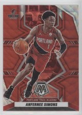 2021-22 Panini Mosaic Red Wave Mosaic Prizm Anfernee Simons #102 0y59