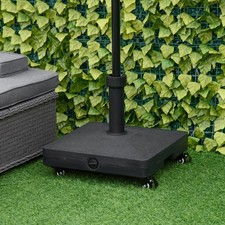 Sand or Water Filled Parasol Base with Wheels Square Umbrella Stand for Outdoor