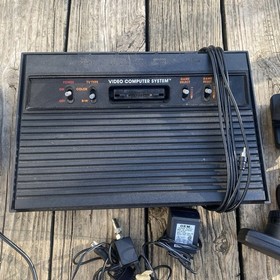 Atari 2600 Darth Vader Black Game Console OEM Controller Cords Untested Parts