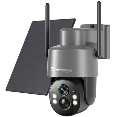 Techage 4G LTE Cellular Solar Security Camera Wireless Outdoor, 2.5K NO WiFi ...