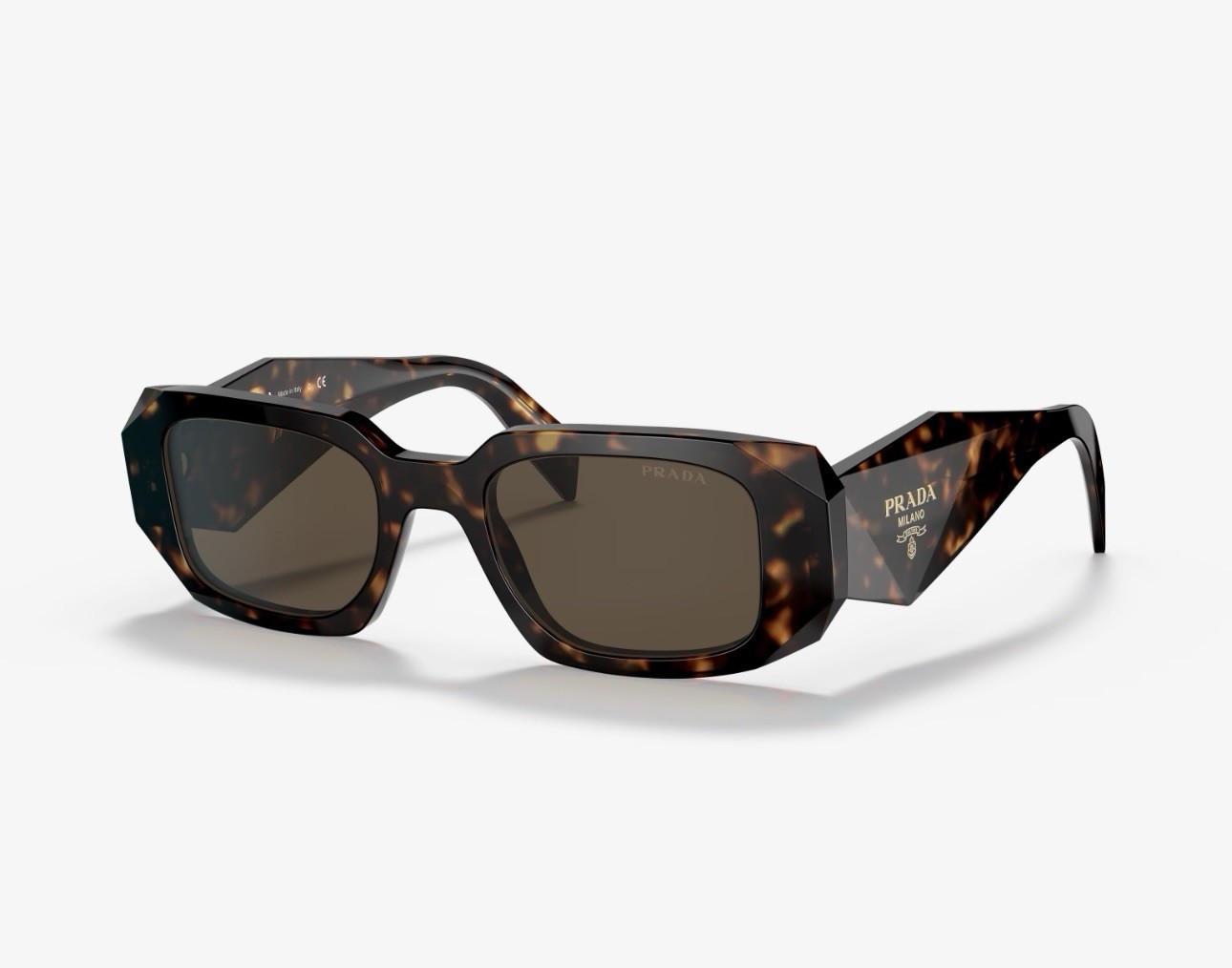 PRADA Oval Sunglasses Tortoise Shell Plastic Fram… - image 1