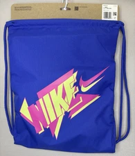 Nike Drawstring Cinch Bag Purple Pink Training Gym Hike Backpack