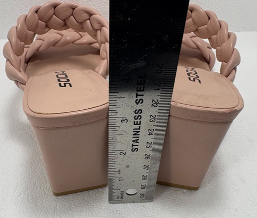 Soda Women's Braided Heelled Square Toe Block Heel Sandals size 6.5 - Picture 10 of 21
