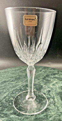Luminarc Crystal Durand Diamant Wine Glass Water Goblet 6 7/8'' Tall Priced Each
