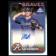 2024 Topps Pro Debut #PD-93 Drue Hackenberg Prospect Rookie RC Auto Braves