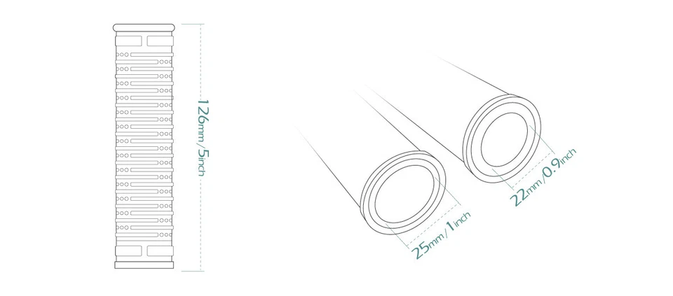 Cyber Hand Grips Negro Goma + Borde Metal Rojo 7/8" x1PC +1" x1PC Bicicleta Deportiva Foto 2 de 4