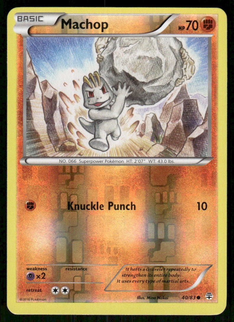 Machop 40/83 Common Generations Pokemon Reverse Holo NM