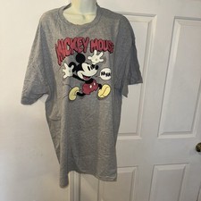 Mickey Mouse 2 XL Grey Tshirt NWT