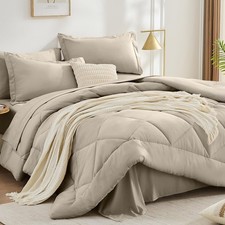 7 Pieces Queen Comforter Set, All Season Bed in a Bag Queen Size, Luxury Soft...